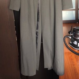 Black Extra Long Blazer with Corset Detail